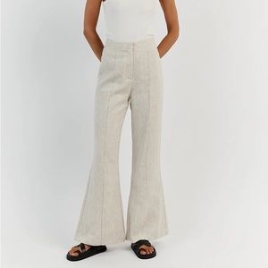 WILLOW NATURAL LINEN FLARE PANT - DISSH